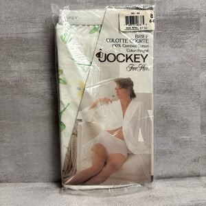 Vintage 90s Jockey for Her‎ Brief Underwear Panties Size XL 100% Cotton Flowers